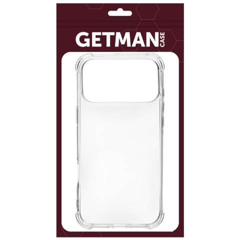 TPU чохол GETMAN Ease logo посилені кути для Apple iPhone 17 Pro Max (6.9") Безбарвний (прозорий)