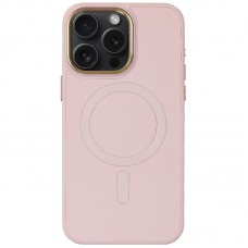 Шкіряний чохол Bonbon Leather Metal Style with MagSafe для Apple iPhone 11 Pro Max (6.5") Рожевий / Light pink