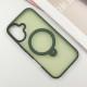 TPU+PC чехол Metal Buttons with MagSafe Colorful HQ Ring для Apple iPhone 16 (6.1")