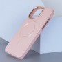 Шкіряний чохол Bonbon Leather Metal Style with MagSafe для Apple iPhone 11 Pro Max (6.5") Рожевий / Light pink