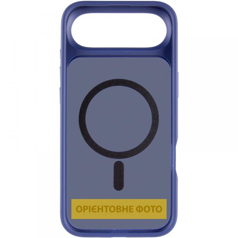 TPU+PC чохол Metal Buttons with MagSafe для Apple iPhone 17 Air (6.5") Синій / Navy Blue