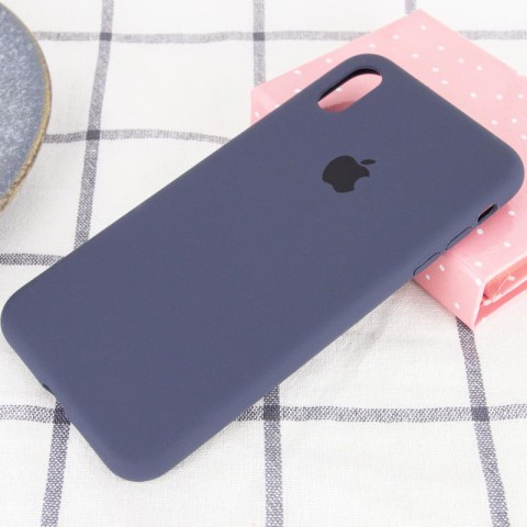 Чохол Silicone Case Full Protective (AA) для Apple iPhone XS Max (6.5") Темно-синій / Midnight blue