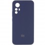 Чохол Silicone Cover Lakshmi Full Camera (AAA) with Logo для Xiaomi Redmi Note 12S Темно-синій / Midnight blue