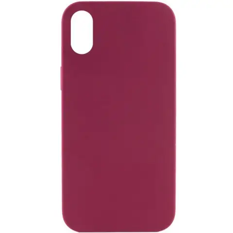 Чохол Silicone Case Full Protective (AA) NO LOGO для Apple iPhone XS Max (6.5") Бордовий / Maroon