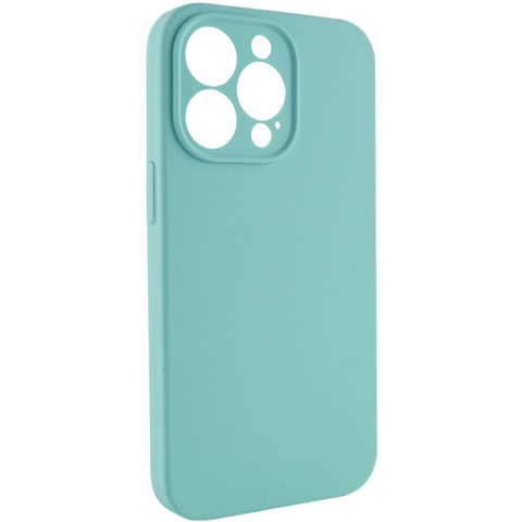Чохол Silicone Case Full Camera Protective (AA) NO LOGO для Apple iPhone 13 Pro (6.1") Бірюзовий / Marine Green