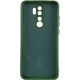 Чохол Silicone Cover Lakshmi Full Camera (AA) для Xiaomi Redmi 9 Зелений / Dark green