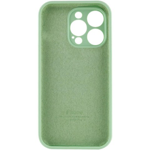 Чохол Silicone Case Full Camera Protective (AA) для Apple iPhone 15 Pro (6.1") Зелений / Pistachio