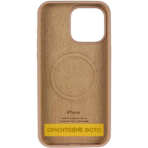Чохол Silicone Case Full Protective (AA) V2 with MagSafe для Apple iPhone 16 (6.1") Бежевий / Desert Gold