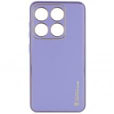 Шкіряний чохол Xshield для Xiaomi 14 Pro Бузковий / Dasheen