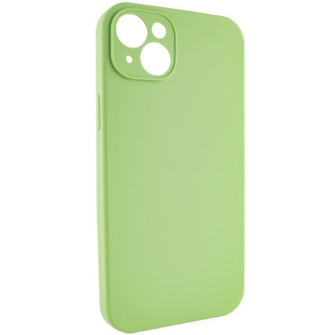 Чохол Silicone Case Full Camera Protective (AA) NO LOGO для Apple iPhone 14 (6.1") М'ятний / Mint