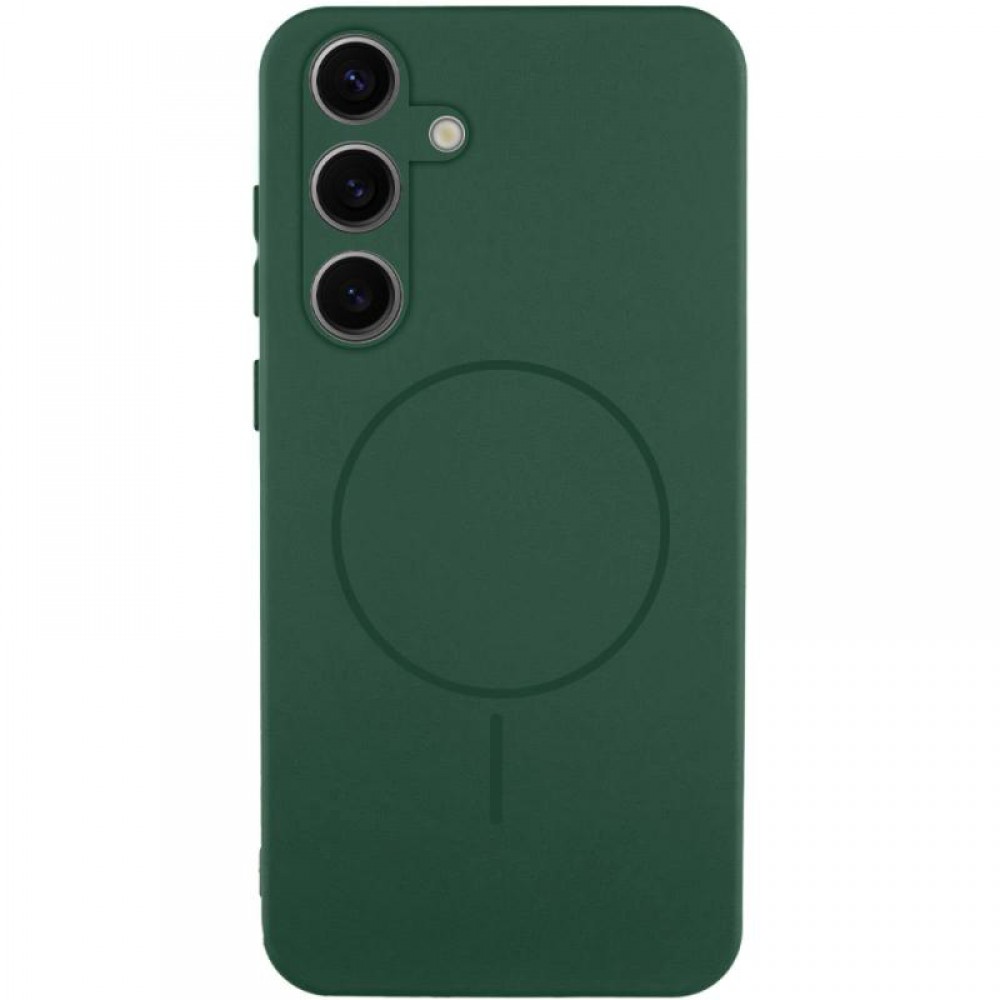 Чохол Silicone Cover Lakshmi Full Camera (AA) with MagFit для Samsung Galaxy S25+ Зелений / Dark green