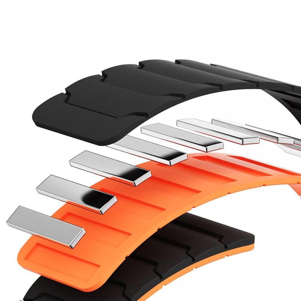 Ремінець Dual-color Magnetic для Smart Watch 22mm Black / Orange