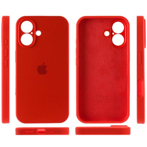 Чохол Silicone Case Full Camera Protective (AA) для Apple iPhone 16 (6.1") Червоний / Red