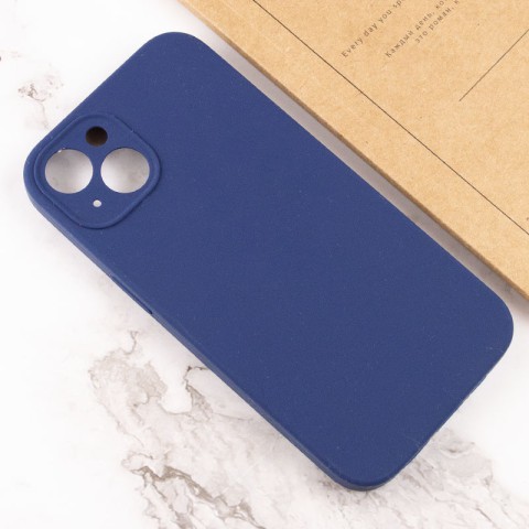 Чохол Silicone Case Full Camera Protective (AA) NO LOGO для Apple iPhone 14 (6.1") Синій / Deep navy
