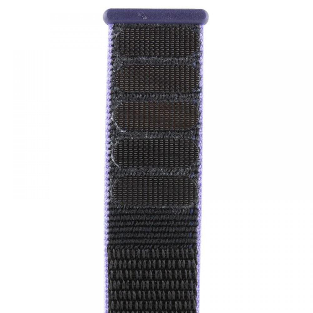 Ремінець Nylon для Smart Watch 22mm Темно-синій / Бузковий