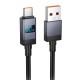 Дата кабель Hoco X118 Generous with display USB to Type-C 5A (1m) Black