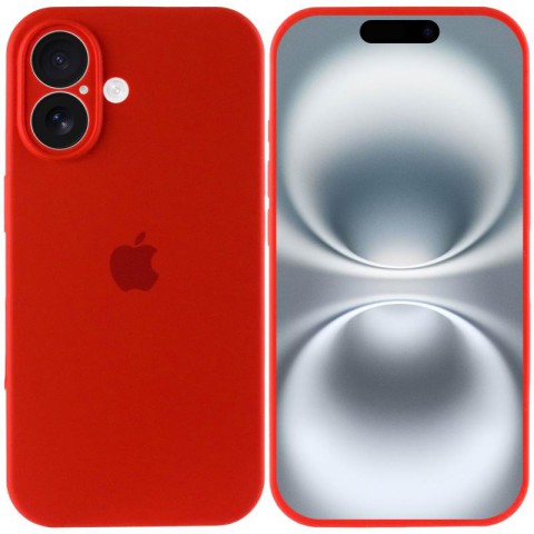 Чохол Silicone Case Full Camera Protective (AA) для Apple iPhone 16 (6.1") Червоний / Red