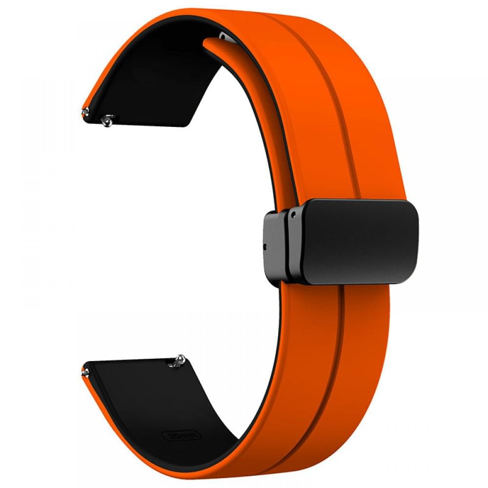 Силіконовий ремінець Classy для Smart Watch 20mm Orange / Black