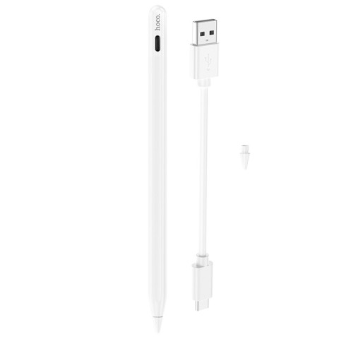 Стілус Hoco GM112 Intelligent anti-lost active capacitive pen with digital display for iPad White