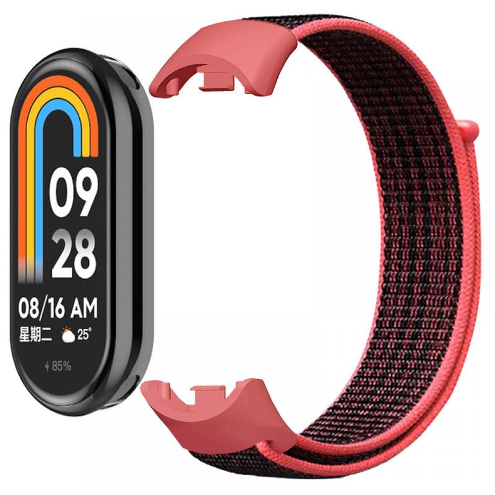 Ремінець Nylon New для Xiaomi Mi Band 8/9/10 Pomegranate Red