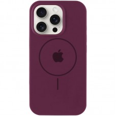 Чохол Silicone Case Full Protective (AA) with MagSafe для Apple iPhone 12 Pro / 12 (6.1") Бордовий / Plum