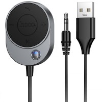 Bluetooth аудіо ресивер Hoco E150 Path (AUX 3.5mm+USB-A) Metal gray