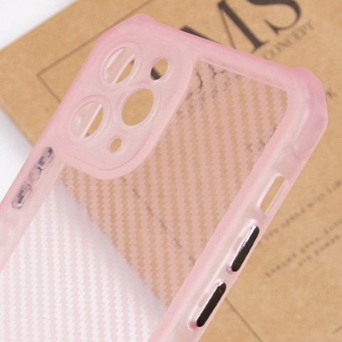 Чохол TPU Ease Carbon color series для Apple iPhone 11 Pro (5.8") Рожевий / Прозорий