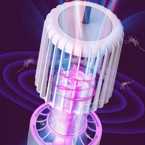 Пастка для комах з UV підсвічуванням JO-766 with battery 1200 mAh Grey