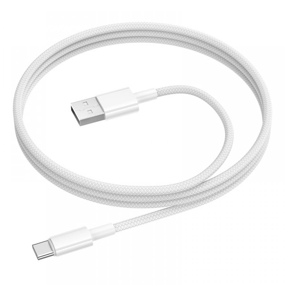 Дата кабель Borofone BX117 Source USB to Type-C 3A (1m) White