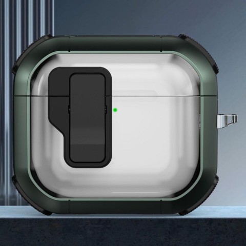 Футляр протиударний Locking Button для навушників Airpods 4 Apple Green