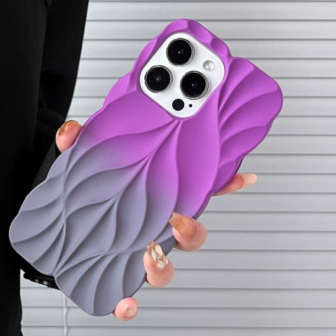 TPU чохол Leaf для Apple iPhone 15 Pro Max (6.7") Violet / Grey