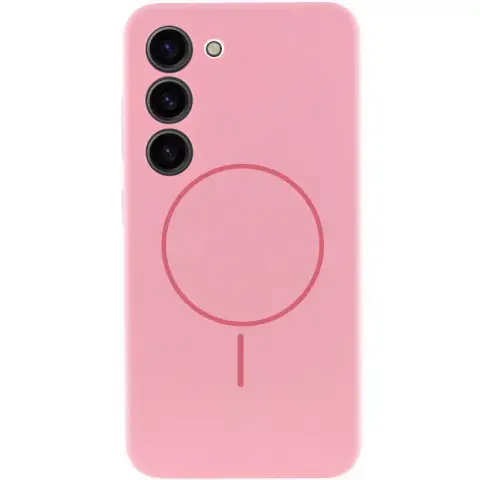 Чохол Silicone Cover Lakshmi Full Camera (AA) with MagFit для Samsung Galaxy S23 Рожевий / Light pink