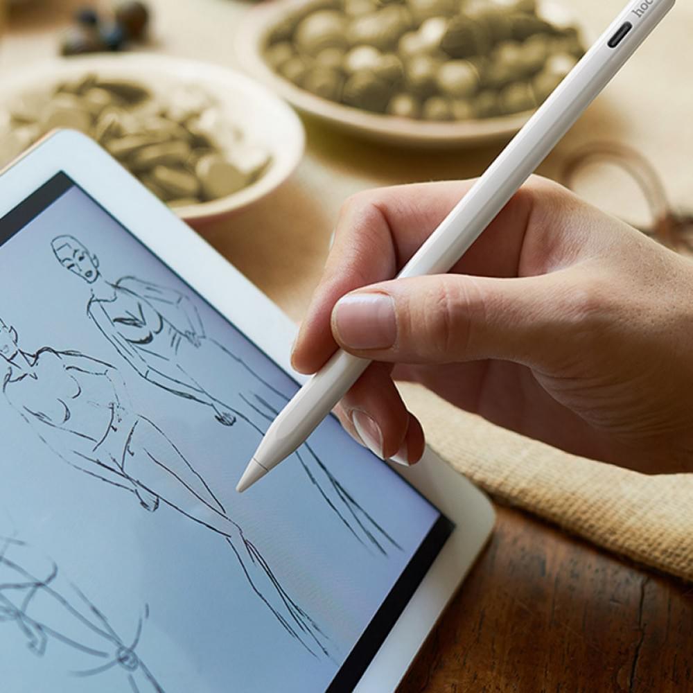 Стилус Hoco GM112 Intelligent anti-lost active capacitive pen with digital display for iPad