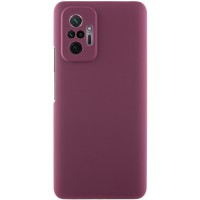 Чохол Silicone Cover Lakshmi Full Camera (AAA) для Xiaomi Redmi Note 10 Pro / 10 Pro Max Бордовий / Plum
