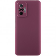 Чохол Silicone Cover Lakshmi Full Camera (AAA) для Xiaomi Redmi Note 10 Pro / 10 Pro Max Бордовий / Plum