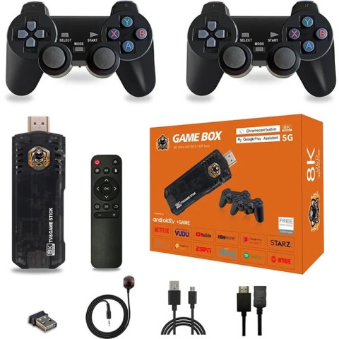 Ігрова приставка Game Stick + Android TV 8k Ultra HD 64gb Black