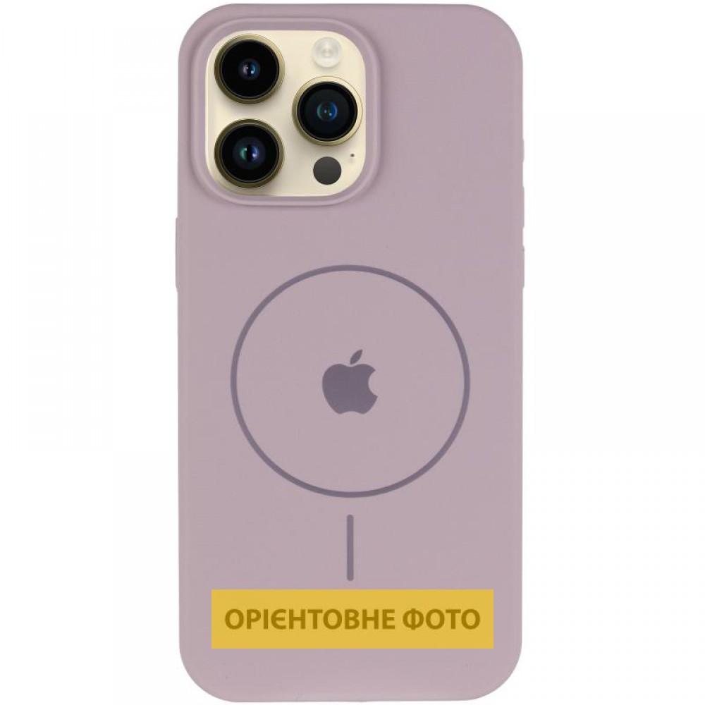 Чохол Silicone Case Full Protective (AA) V2 with MagSafe для Apple iPhone 16 (6.1") Сірий / Lavender