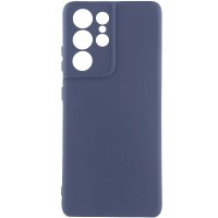 Чохол TPU GETMAN Liquid Silk Full Camera для Samsung Galaxy S22 Ultra Синій / Midnight Blue
