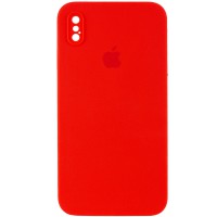 Чохол Silicone Case Square Full Camera Protective (AA) для Apple iPhone XS Max (6.5") Червоний / Red