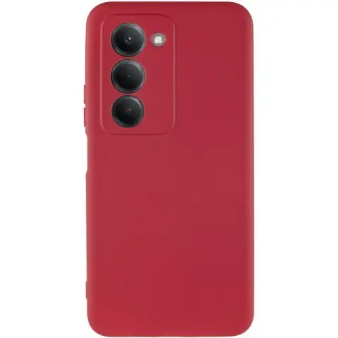 Чохол TPU GETMAN Liquid Silk Full Camera для Xiaomi Redmi 15 (EU) Червоний / Dark Red
