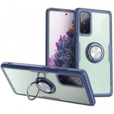 TPU+PC чохол Deen CrystalRing for Magnet (opp) для Samsung Galaxy Note 20 Безбарвний / Темно-синій