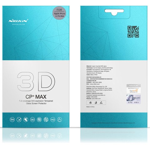 Захисне скло Nillkin (CP+ max 3D) (full glue) для Apple iPhone 11 Pro (5.8") / X (5.8")/XS (5.8") Чорний