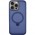 TPU+PC чохол Metal Buttons with MagSafe Colorful HQ Ring для Apple iPhone 15 Pro Max (6.7") Dark Blue