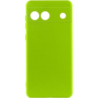 Чохол Silicone Cover Lakshmi Full Camera (A) для Google Pixel 6a Салатовий / Neon Green