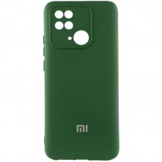 Чохол Silicone Cover Lakshmi Full Camera (AAA) with Logo для Xiaomi Redmi 10C Зелений / Cyprus Green