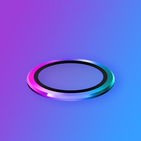 Захисне скло Metal Classic на камеру (у упак.) для Apple iPhone 14 (6.1") / 14 Plus (6.7") Бузковий / Rainbow