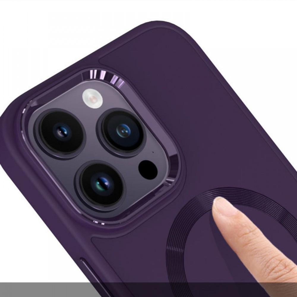 TPU чохол Bonbon Metal Style with MagSafe для Apple iPhone 13 Pro Max (6.7") Фіолетовий / Dark Purple