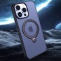 TPU+PC чохол Metal Buttons with MagSafe Colorful HQ Ring для Apple iPhone 15 Pro Max (6.7") Dark Blue