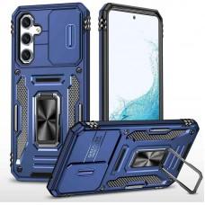 Ударостійкий чохол Camshield Army Ring для Samsung Galaxy S24 FE Синій / Navy