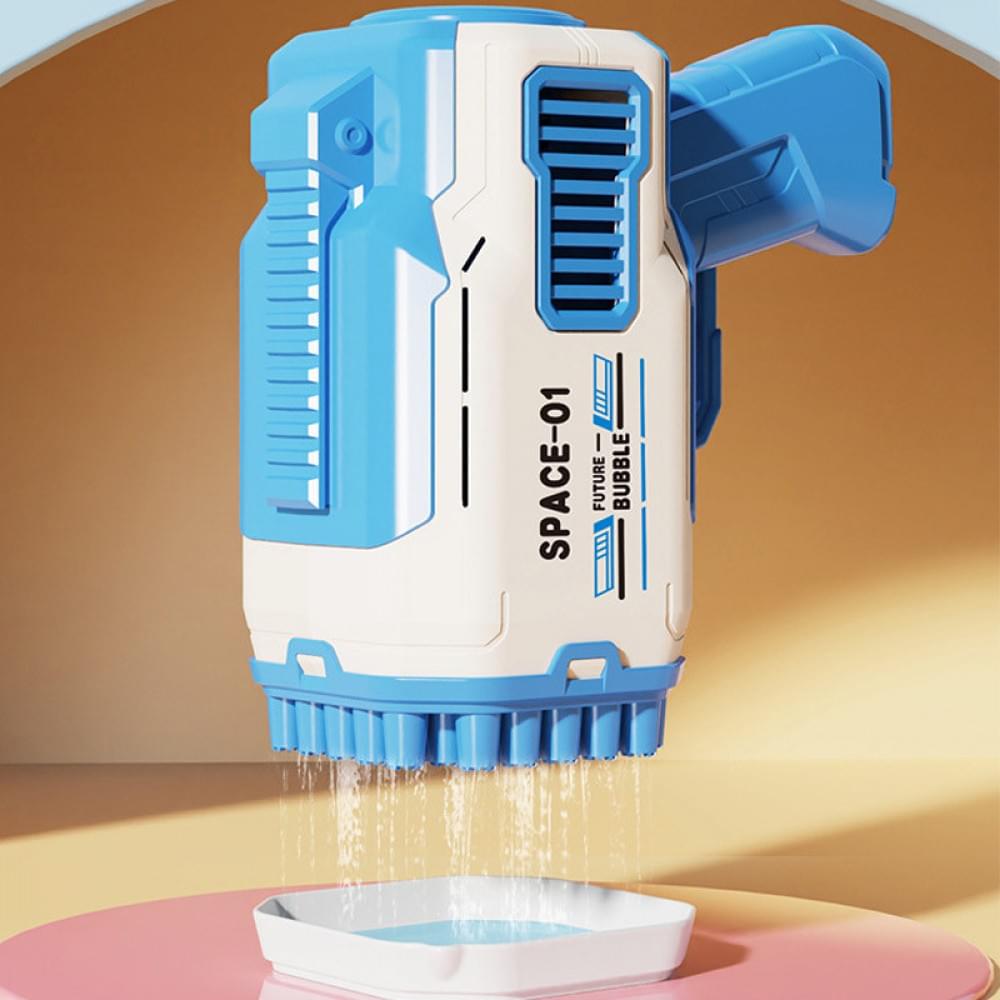 Пістолет для мильних бульбашок Bubble Gun 698-20 з насадками на 32/45 отворів 50ml Blue